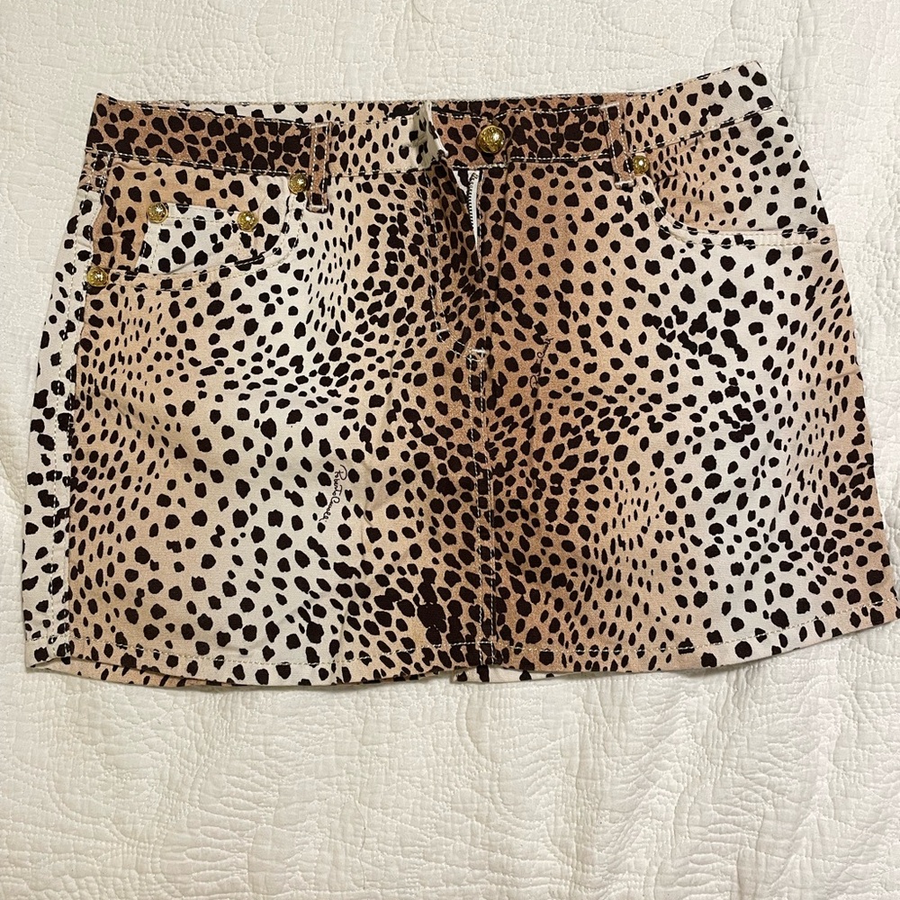 Roberto Cavalli Leopard Print Mini Skirt